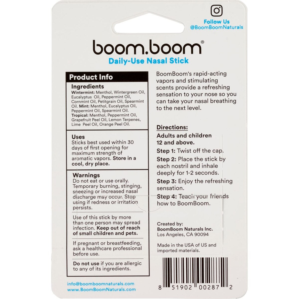 Boom Boom Nasal Stick