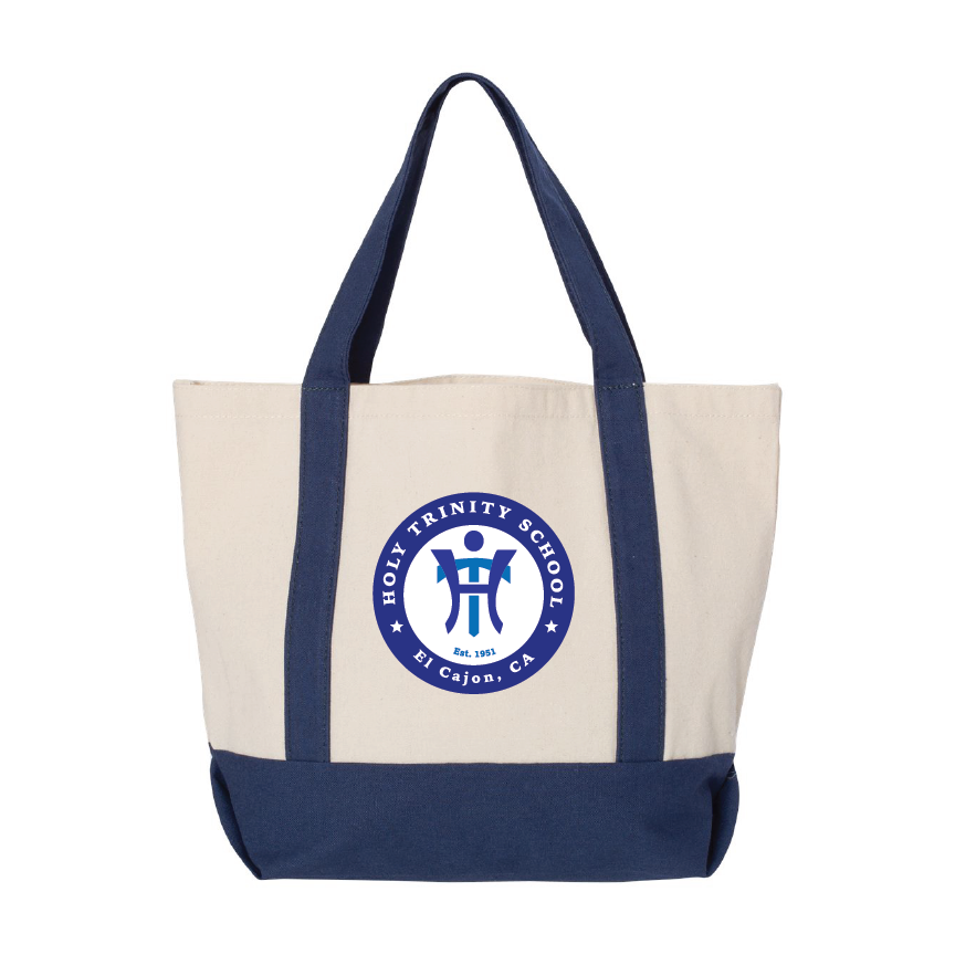 Holy Trinity Reusable Large Canvas Deluxe Tote Bag