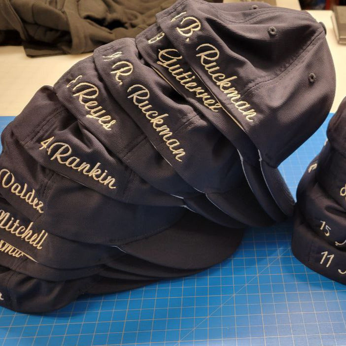 Add Names and Numbers to Hats - Team Package