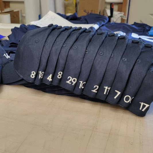 Add Names and Numbers to Hats - Team Package